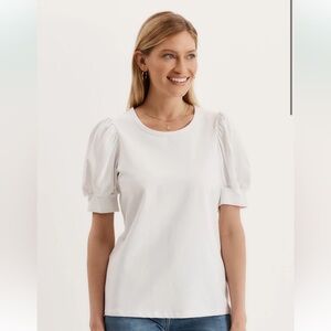 Tyler Boe Women's Size Extra Small Kari Puff‎ Sleeve White MSRP $110